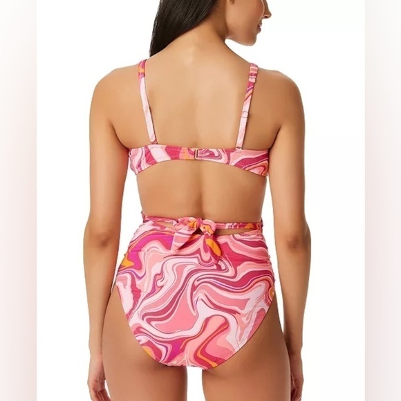 JESSICA SIMPSON Women's Good Vibrations O-Ring One-Piece Swimsuit multi … - Picture 3 of 11